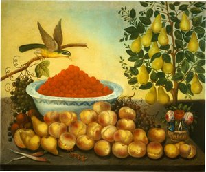 Natürmort: Meyve, Kuş ve Cüce Armut Ağacı by Charles V. Bond