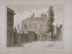 Samuel Rawle (1771-1860) tarafından oyulmuş ve John Booth (1794-1855) tarafından yayınlanmış Warwick House