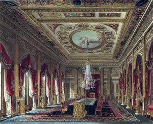 The Throne Room, Carlton House, Thomas Sutherland (d.1785), William Henry Pyne (1769-1843), 1818 tarafından oyulmuş 