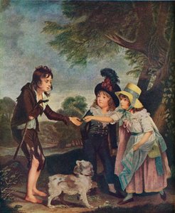 Bir Dilenci Çocuğa Para Veren Sir Francis Fords Çocuklarının Portresi. 1793 1906