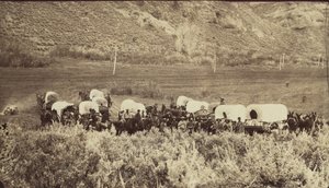 Mormon Göçmen Treni, Echo Kanyonu, yak. 1870. by Charles William Carter