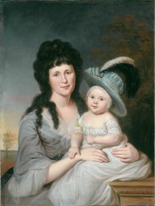 Bayan John Nicholson (Hannah Duncan) ve John Nicholson, Jr. by Charles Willson Peale