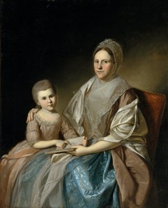 Bayan Samuel Mifflin ve Torunu Rebecca Mifflin Francis, 1777-80. by Charles Willson Peale