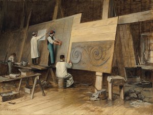 Dünyalar Kolomb Sergisi için Tasarımlar Yürüten Sanatçı, Chicago, 1893, 1894