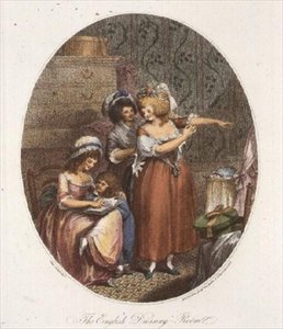 İngiliz Soyunma Odası, P.W. Tomkins (1760-1840) (aquatint) (ayrıca bkz. 64847, 64848 & 64850) by Charles after Ansell