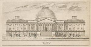 Capitol, Washington, D.C., Henry ve James Stone tarafından oyulmuş (1822-1849), 1826 (kağıda su ve çizgi gravürü) by Charles after Bulfinch