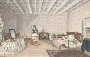 İç mekan tasarımı, ca. 1830. by Charles de Brocktorff
