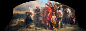 İmparator Augustus (MÖ 63-14) Misene limanını inşa ediyor (İtalya) (Augustus Miseno Limanını İnşa Ediyor) - Charles de La Fosse (1636-1716), tuval üzerine yağlı boya (200x350 cm)