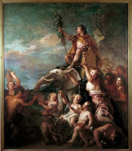 Bacchus Resminin Charles de la Fosse (1636-1716) 17. yüzyıl Güneşinin zaferi. 1,57x0,83 m .