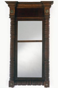 Ayna, c. 1830-1837 (maun ve kiraz; doğu beyaz çamı, yumuşak akçaağaç, pirinç ve aynalı cam) by Charles del Vecchio