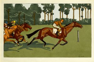 Dört baskı seti - Longchamps ve diğer yarışlar, c.1910