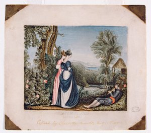 Bessy Bell ve Mary Gray, 1830 (kağıt üzerinde wc)