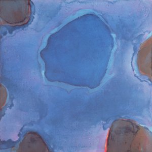 Friesian Blue, 1997 (gesso tahtasında yağ ve sır)