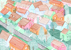 Althohenschönhausen, 2017 (fırçalı kalemler) by Charlotte Orr