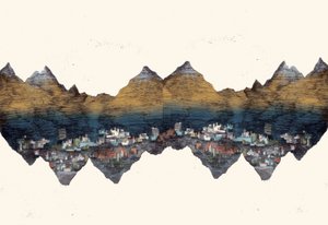 Ve Dağlar Yankılandı, 2013 (kuru nokta aşındırma ve dijital) by Charlotte Orr