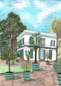 Schloss Charlottenburg, 2017 (fırçalı kalemler) by Charlotte Orr