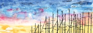 Martı Masalı, 2020 (suluboya ve kalem) by Charlotte Orr