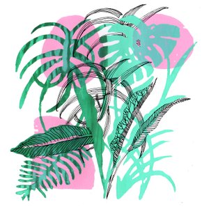 Tropikal Bitkiler, 2018 (ekran baskısı) by Charlotte Orr