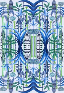 Duvar kağıdı, 2016 (kağıt üzerine akrilik) by Charlotte Orr