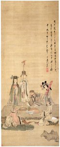 Doğum gününü kutlayan ölümsüzler by Chen Hongshou