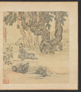 Eski Ustalardan Sonra Tablolar: Bir Manzarada Zhongqing'in Portresi by Chen Hongshou