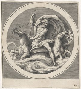 Neptün Tanrılar ve Tanrıçalar (kopyalar) (dizi adı) by Cherubino Alberti (possibly)