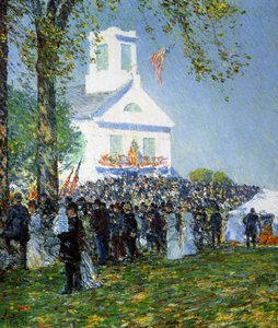 Bir Amerikan Ülke Fuarı by Childe Frederick Hassam
