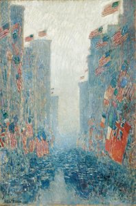Bayraklar, Öğleden Sonra Caddede by Childe Frederick Hassam