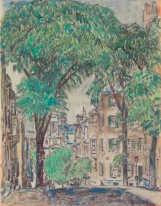 Vernon Dağı Caddesi, Boston by Childe Frederick Hassam