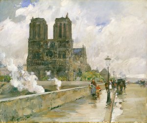 Notre Dame Katedrali, Paris by Childe Frederick Hassam