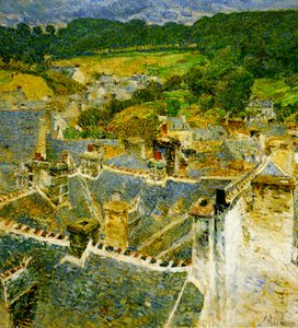 Çatılar, Pont-Aven, Brittany by Childe Frederick Hassam