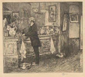 New England Bar Odası by Childe Hassam