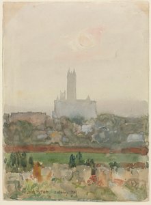 Canterbury Katedrali recto, 1889. by Childe Hassam
