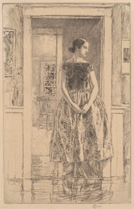 Modern Önlüklü Kız by Childe Hassam