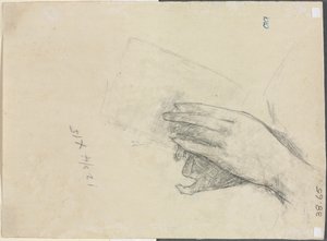 Kitap Tutan Eller Verso, 1889. by Childe Hassam