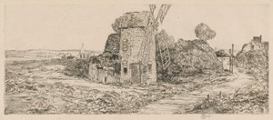 Long Island Yel Değirmeni, 1929 by Childe Hassam