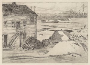 Alçak Gelgit, Cos Cob Köprüsü by Childe Hassam