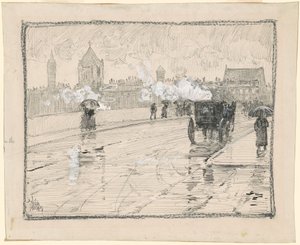 Yağmurlu Gün, Boston by Childe Hassam