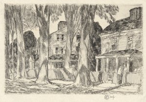 Güneş Işığı Köyü Sokağı, 1925 by Childe Hassam