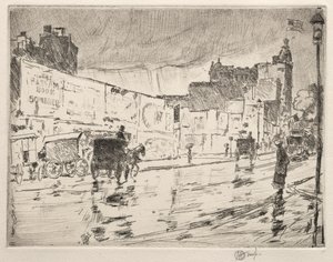 Billboardlar, New York, 1896. by Childe Hassam