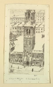 Yolun Karşısındaki Kilise by Childe Hassam