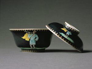 Bir şekerlik ve örtü, Qianlong Dönemi (1736-95) c.1740 (porselen) (ayrıca bkz. 314530)