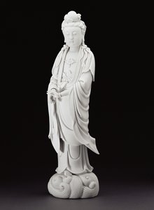 Çin beyaz Guanyin figürü, c.1800 (porselen)