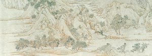 Çin Manzarası, Ming Hanedanlığı (kağıt üzerinde kalem ve mürekkep yıkama) by Chinese School