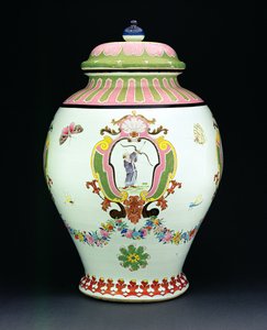 Cornelis Pronk (1691-1759) c.1730 (porselen) tasarımıyla boyanmış sarnıç (lavabo için bkz. 206565) by Chinese School