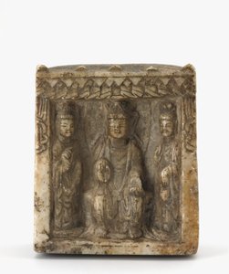 Dört kenarlı minyatür stel, muhtemelen Batı Wei hanedanı, c.550