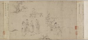 Bin, Song hanedanı veya Yuan hanedanı Kaidelerinden Yedinci Ayın çizimleri, 13. yüzyılın ortaları ile 14. yüzyılın ortaları (kağıt üzerine mürekkep) by Chinese School