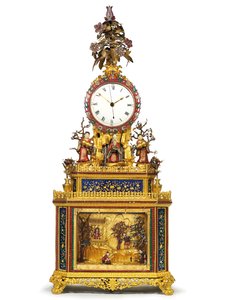 İmparatorluk çarpıcı, müzikal ve otomat "Taoist Ölümsüz" saat, Guangzhou atölyeleri, Qianlong dönemi, 1736-95 by Chinese School