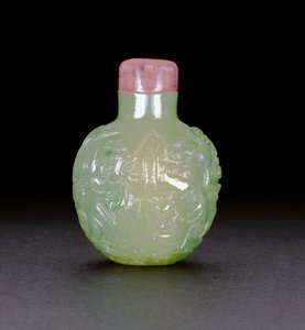 Jadeite enfiye şişesi, c.1780-1850 (yeşim) by Chinese School