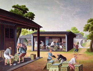 Çayları Kutulara Paketlemek by Chinese School